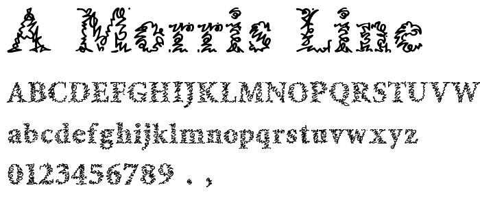 a Morris line font